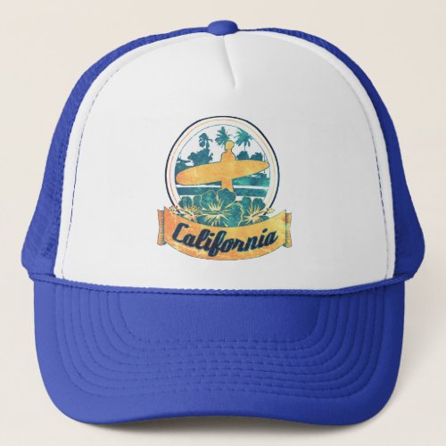 California surfboard trucker hat