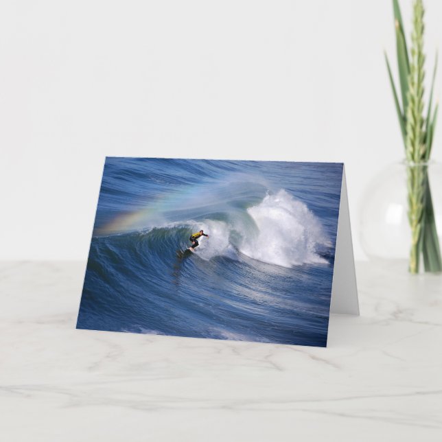 California Surfer with Rainbow Card (Front)