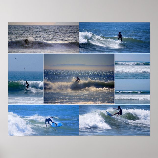California Surfers Collage Poster (Front)