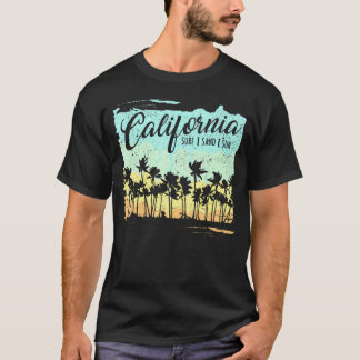 California Surfing Beach Summer Surf T-Shirt