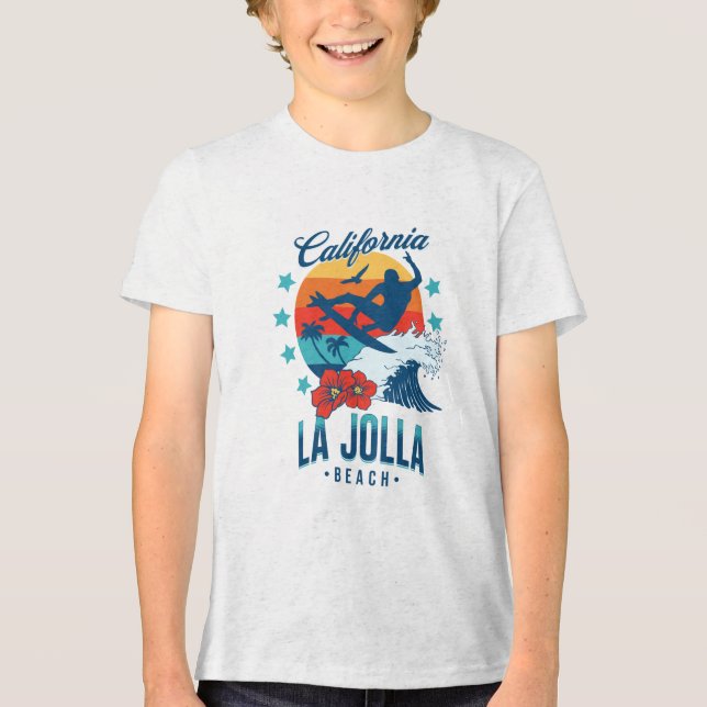 California Surfing La Jolla Tri-Blend Shirt (Front)