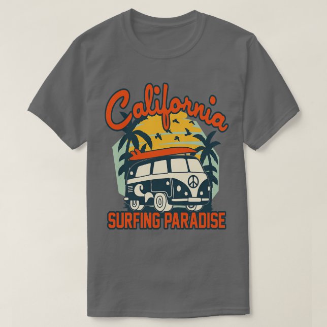 California Surfing Paradise T-Shirt (Design Front)