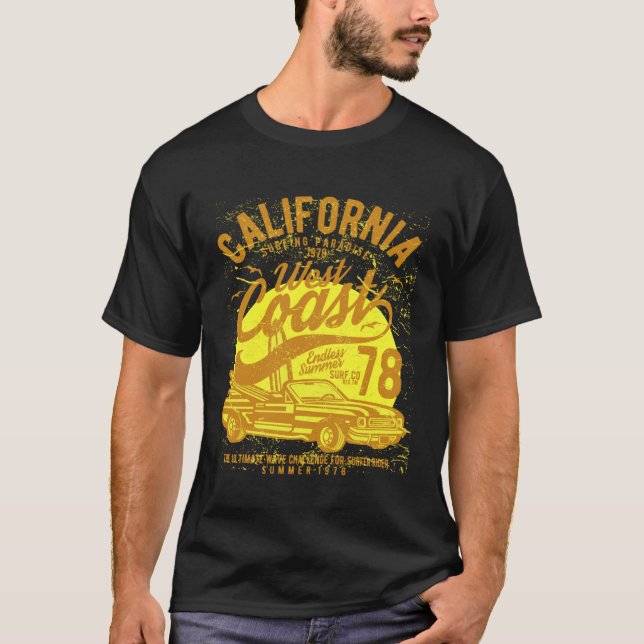 California Surfing Paradise  West Coast Since 78 T-Shirt (Front)