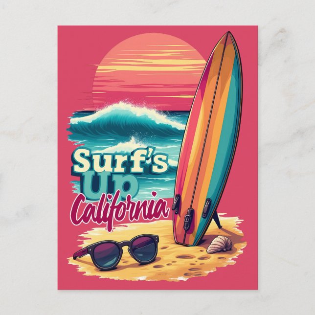 California Surfing Postcard (Front)