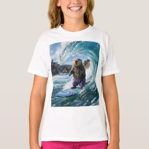 California Surfing Sea Otter T-Shirt