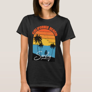 California Surfing Summer Beach Vintage Sunset  1 T-Shirt