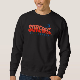 California Surfing Typography Design for Surf Life Sweatshirt