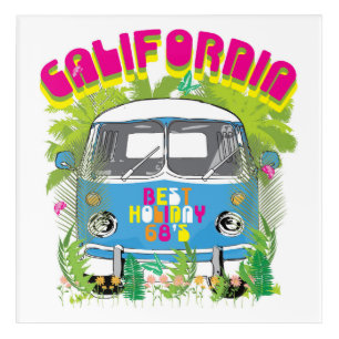 California Surfing Van Acrylic Print