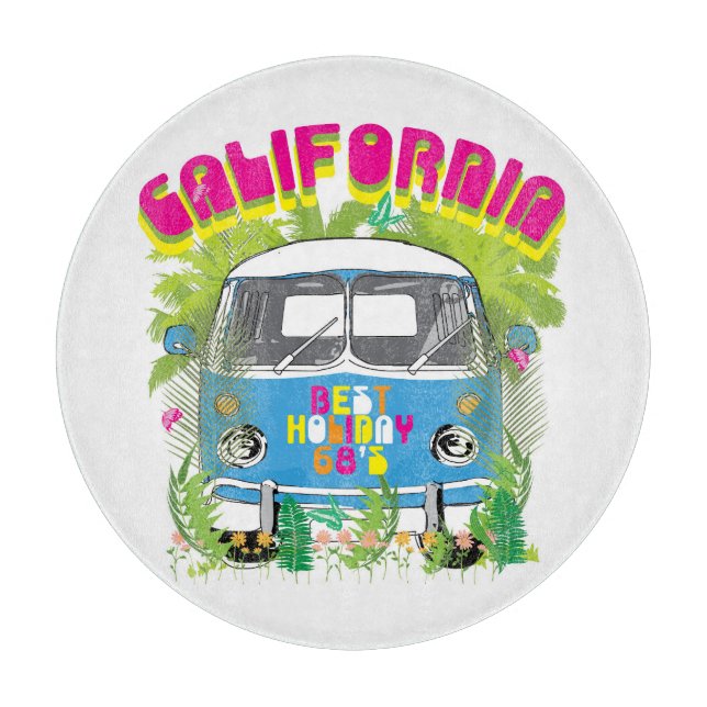 California Surfing Van Cutting Board (Front)