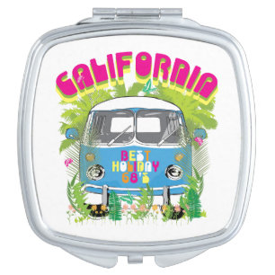 California Surfing Van Vanity Mirror