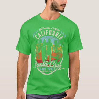 California Surfing Vintage Retro Surfer Santa Cruz T-Shirt