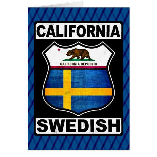 California Swedish American Card (Front)