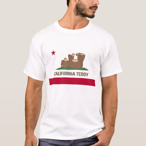 California Teddy Bear Flag T_Shirt