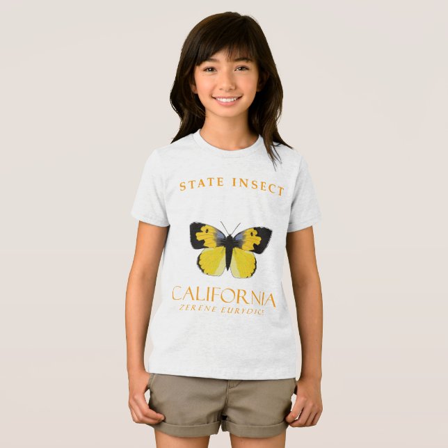 California Territory Insect The Dogface Butterfly Tri-Blend Shirt (Front Full)