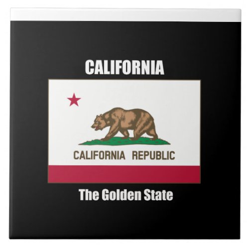 California The Golden State Ceramic Tile