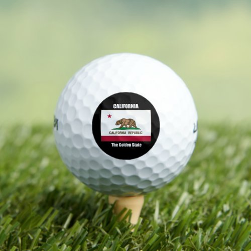 California The Golden State Golf Balls