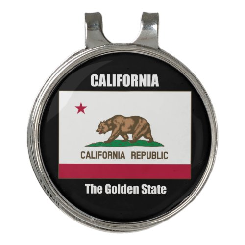 California The Golden State Golf Hat Clip