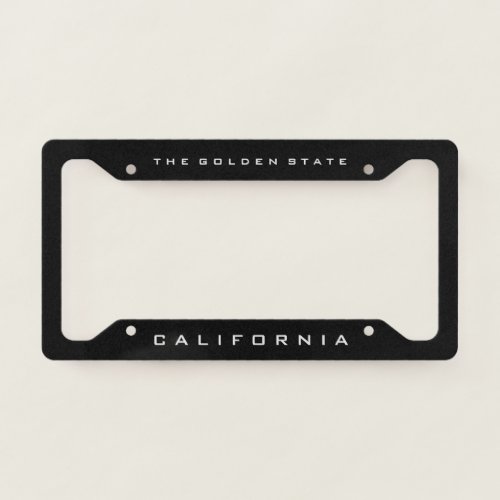 California The Golden State License Plate Frame