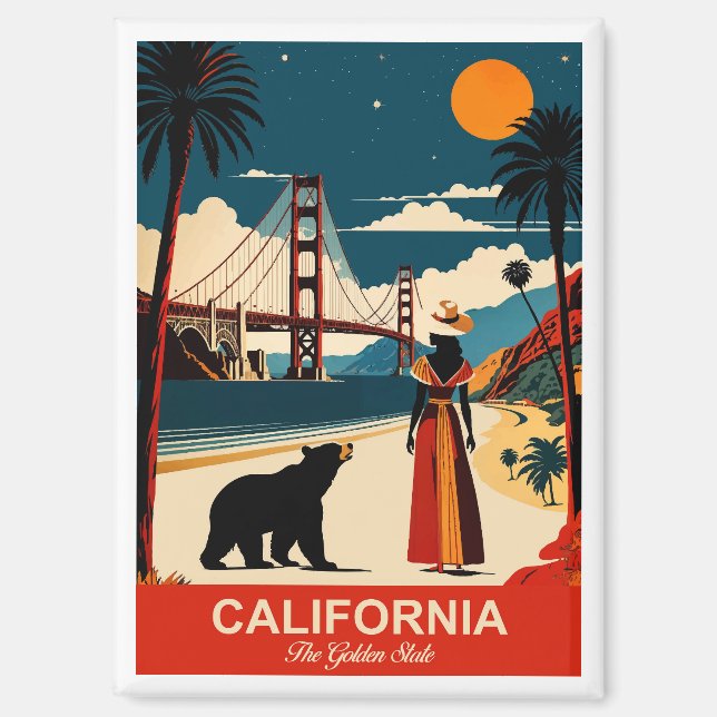 California: The Golden State Magnet (Front)