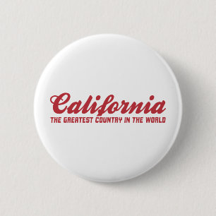 california the greatest country in the world pinback button