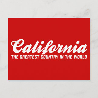 california the greatest country in the world postcard