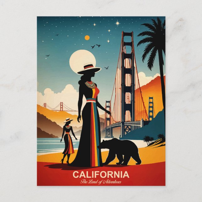 California: The Land of Adventures Postcard (Front)