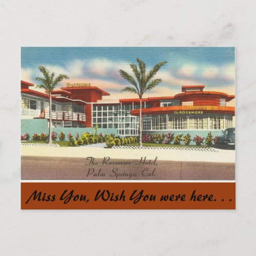 California The Rossmore Hotel Postcard