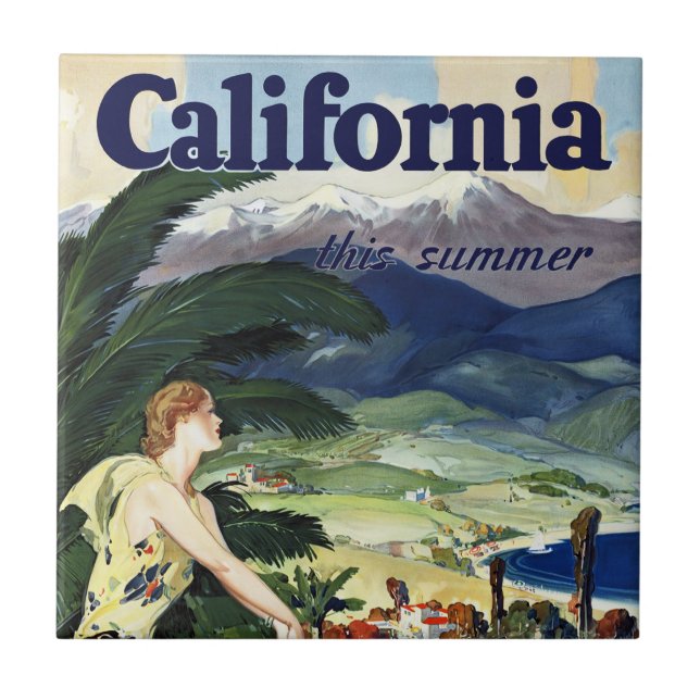 California This Summer Ceramic Tile (Front)