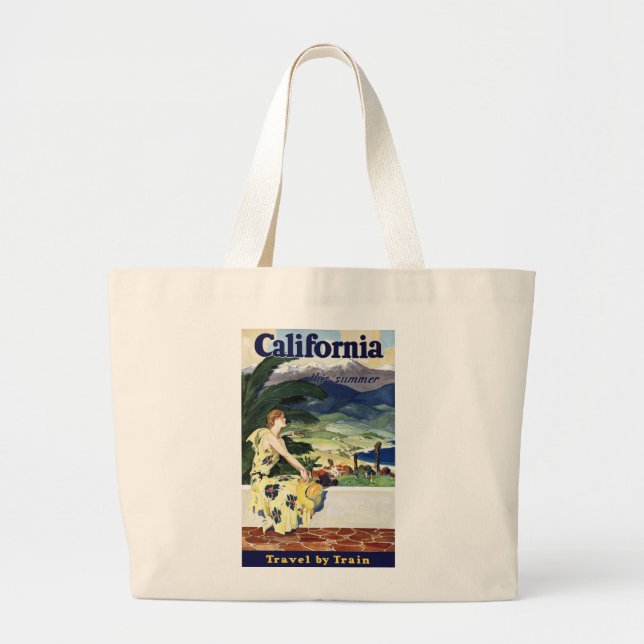 California This Summer Large Tote Bag (Front)