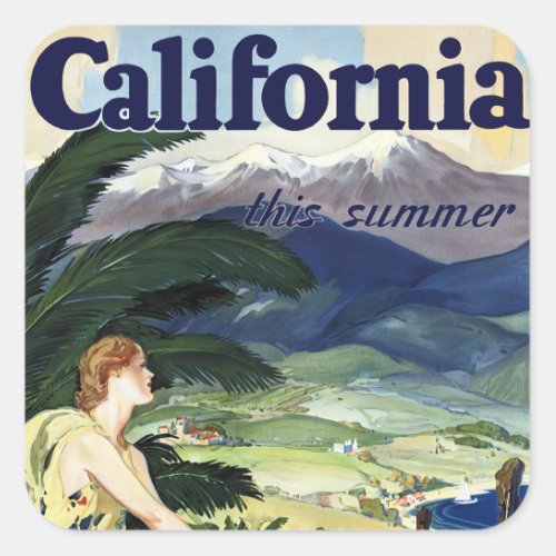 California This Summer Square Sticker