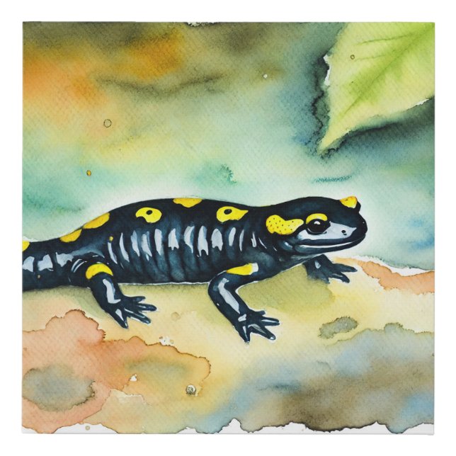 California tiger salamander 160924AREF109 - Waterc Faux Canvas Print (Front)