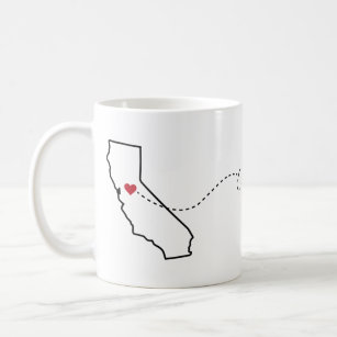 California to Arkansas - Heart2Heart Coffee Mug