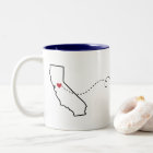California to Idaho - Heart2Heart Coffee Mug