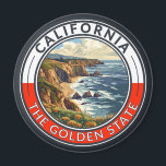 California Travel Art Badge Magnet<br><div class="desc">California retro vector travel design. This retro-style travel art,  with its blend of bold colors and vintage allure,  is designed to inspire a sense of adventure.</div>