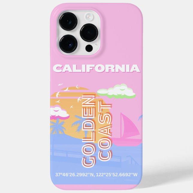 California, Travel Art, Preppy Case-Mate iPhone Case (Back)