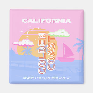 California, Travel Art, Preppy Magnet