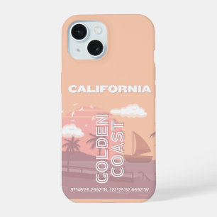 California, Travel Art, Preppy, Pastel iPhone 15 Case