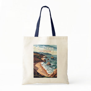 California Travel Art Vintage Tote Bag
