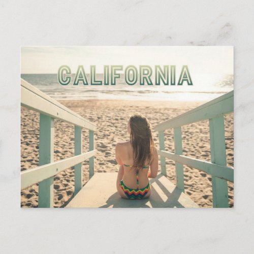 California Travel Beach  photo postcard