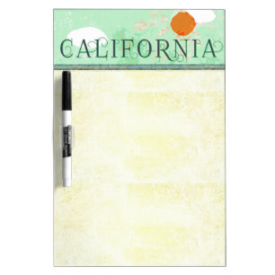 California Travel Poster Dry Erase Board