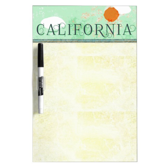 California Travel Poster Dry Erase Board (Front)