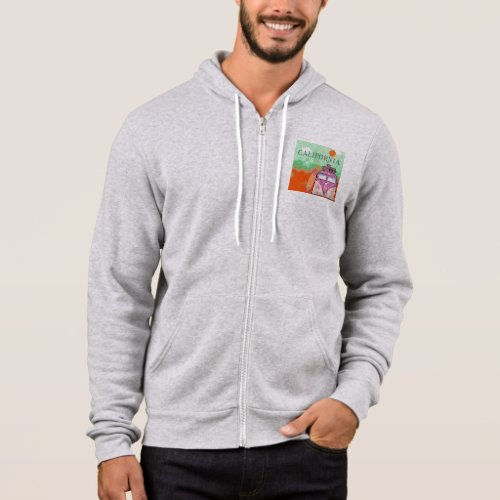 California Travel Poster Hoodie