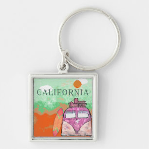California Travel Poster Keychain