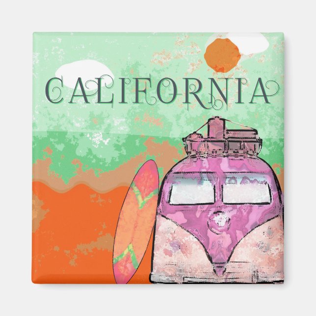 California Travel Poster Magnet (Front)