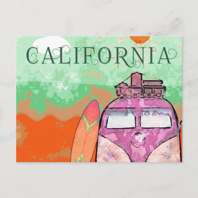 California Travel Poster Postcard (Front)