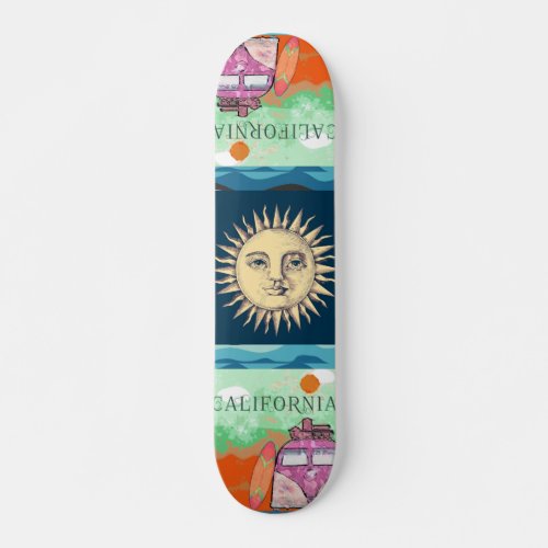 California Travel Poster Skateboard