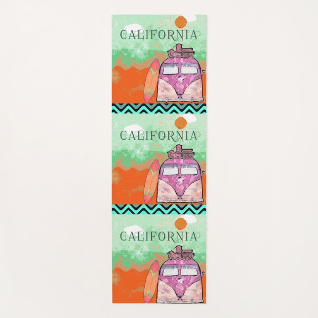 California Travel Poster Yoga Mat (Front)