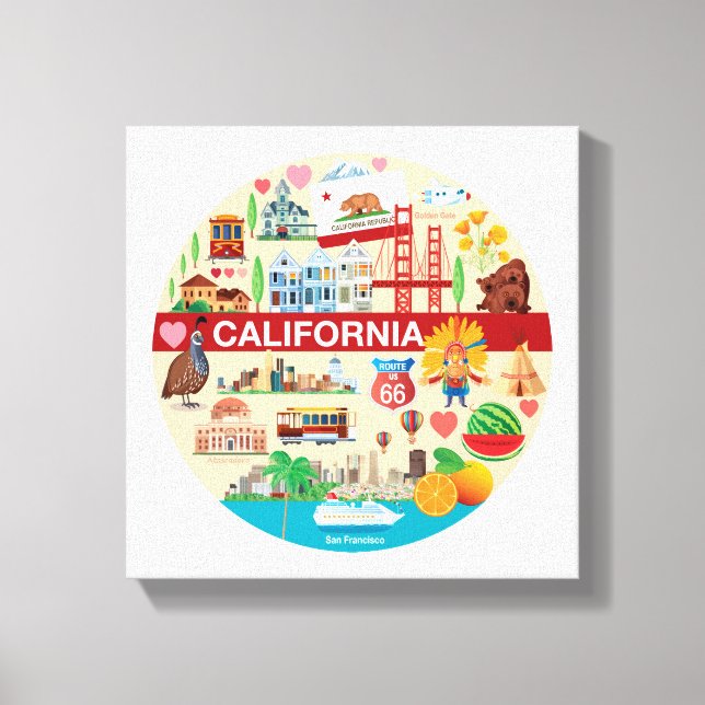 California Travels Canvas Print (Front)