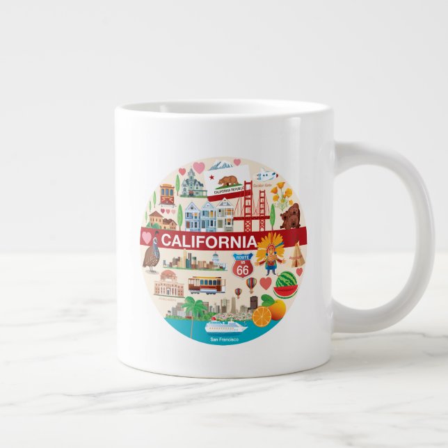 California Travels Giant Coffee Mug (Right)