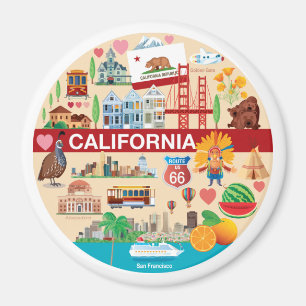 California Travels Magnet